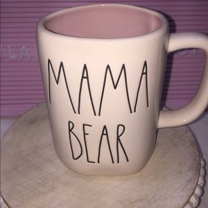 Rae Dunn Mama Bear mug pink inside